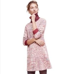 ANTHROPOLOGIE MAEVE Suma Turtleneck Shift Dress  Size XL
